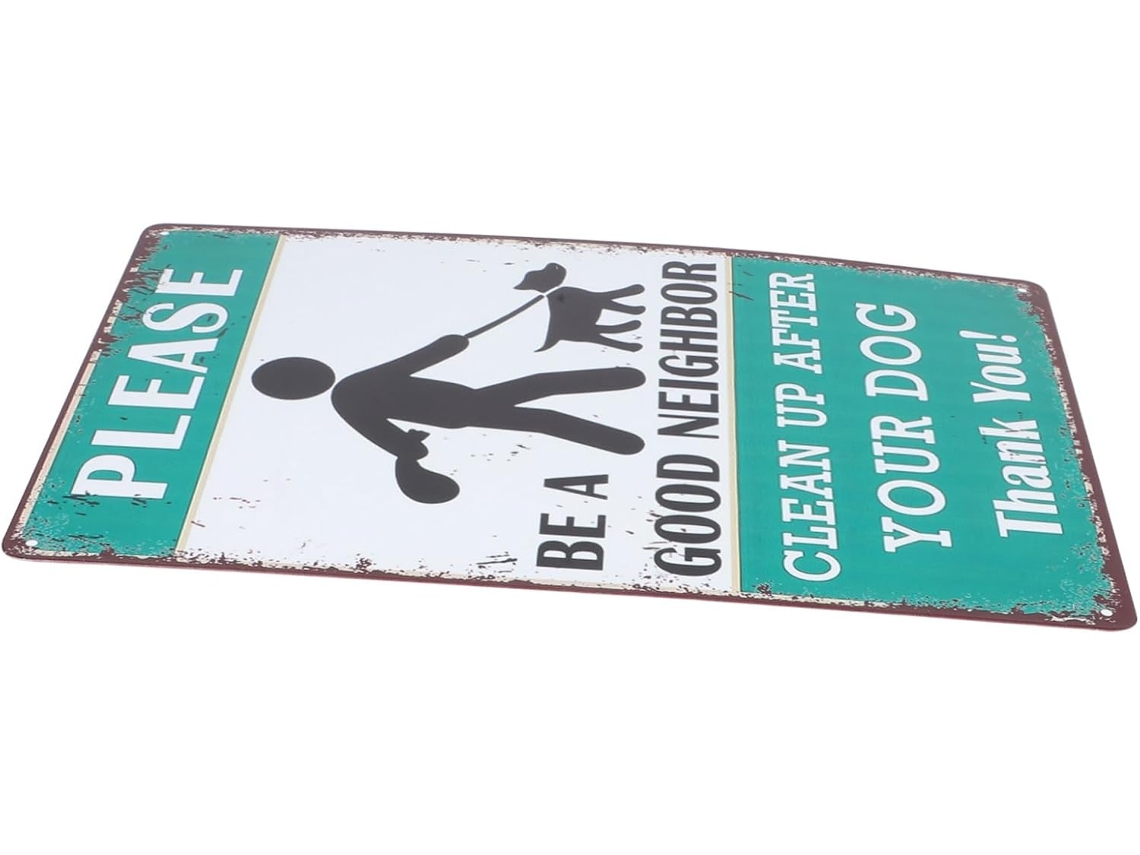 Placa de Aviso Vintage em Ferro, À Deformação e Às Intempéries, com uma Frase Engraçada, Adequada para Uso em Jardins e CHABERLU