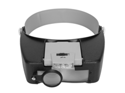 Lupa Com Led Para Cabeça Com Bateria Lentes De Aumento Para Leitura E Reparos Cinza