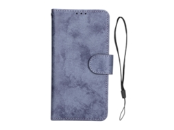 Capa Para Celular Dobrável 2 Em 1 Com Carteira Magnética Detalhável Protetora Antichoque E Função De Suporte Azul Escuro