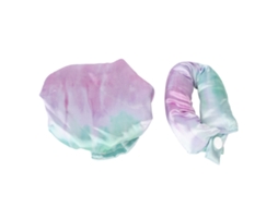 Tie Dye Portátil Seda Macia Chapéu De Cabelo Sem Calor Para Cachos Noturnos Em Casa Roxo