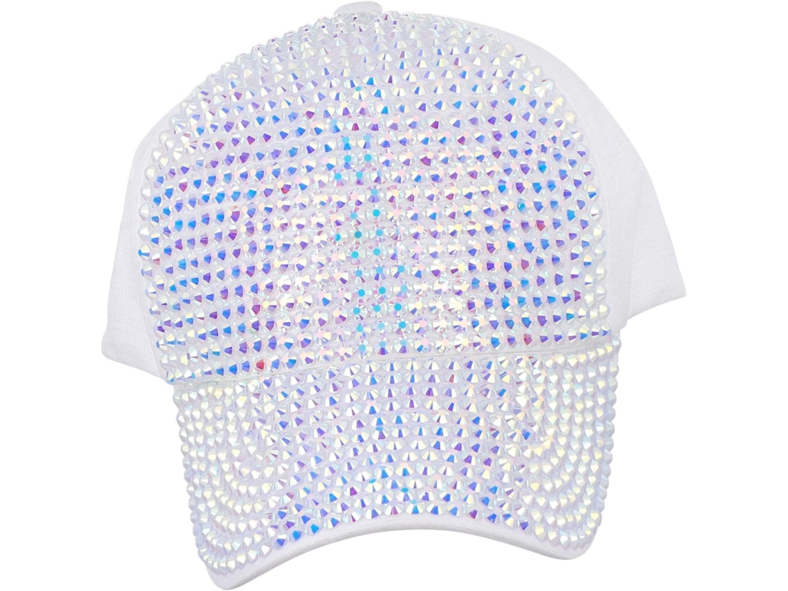 Boné De Beisebol De Algodão Com Strass Para Proteção Solar, Portátil E Estiloso.