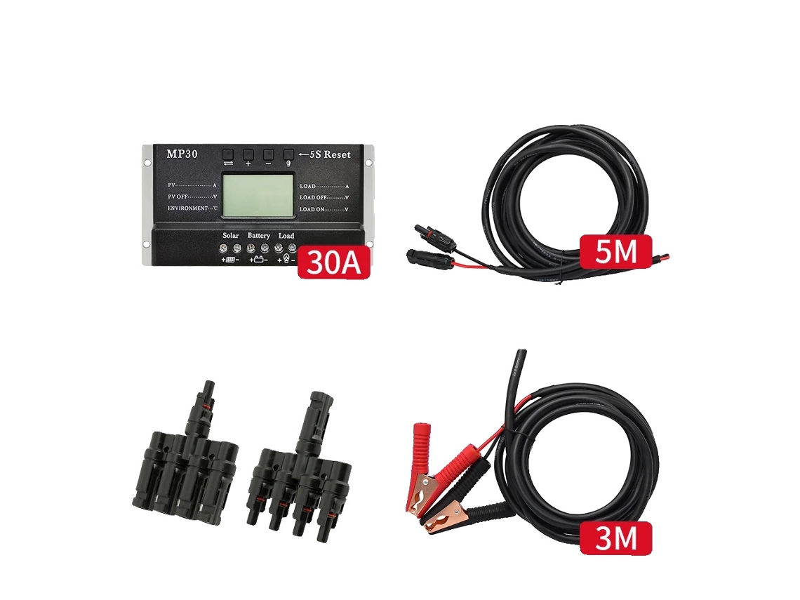 Controlador De Carga Solar, Compatível Com 10a E 20a, Porta Usb, 30a Kit Oem