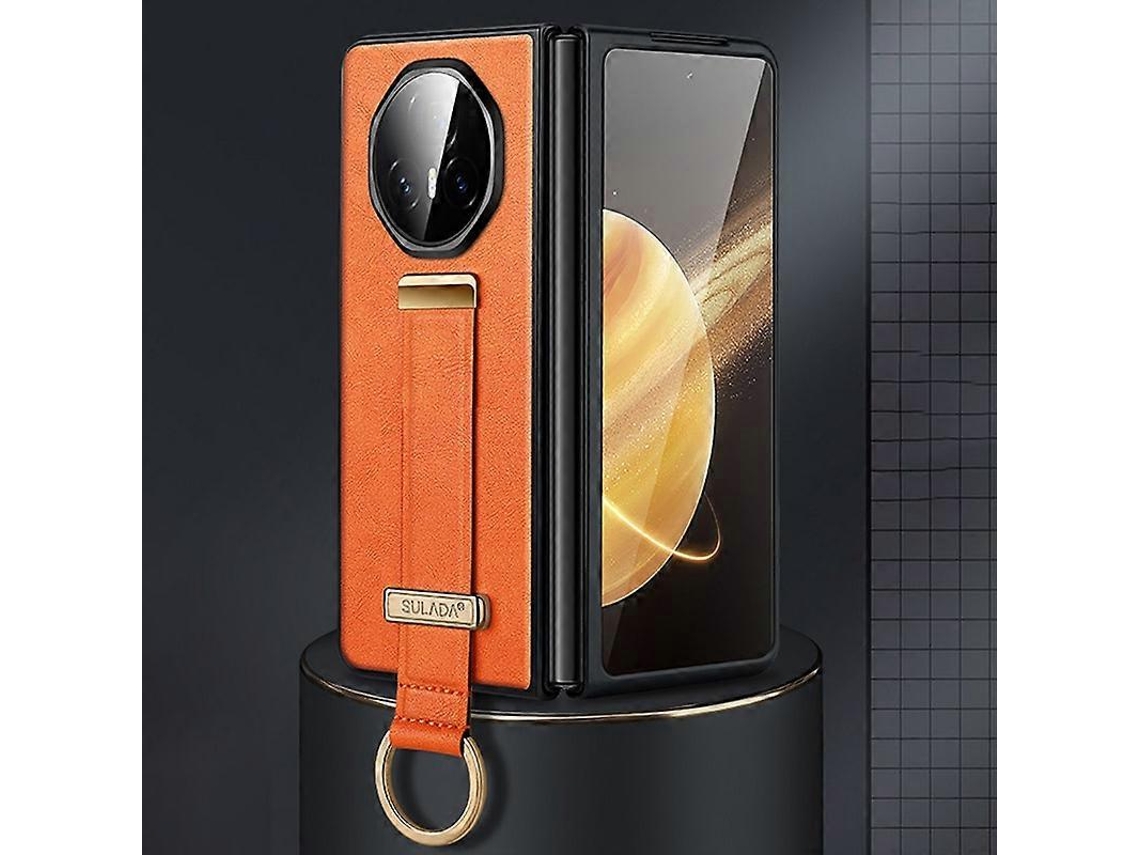Capa De Celular À Prova De Choque Com Textura De Couro E Pc Sulada