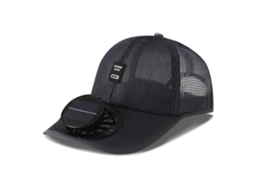 Chapéu com Ventilador Movido a Energia Solar MDUG (cinza Escuro)