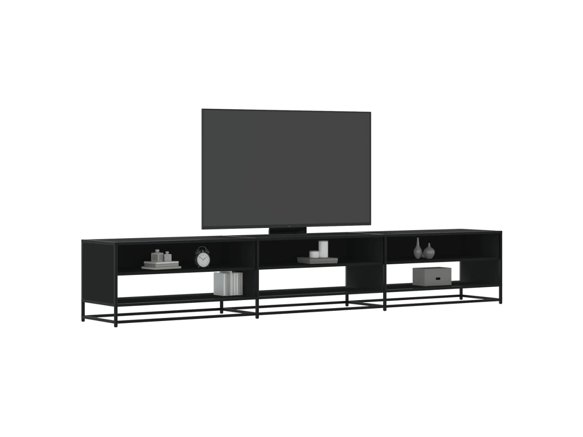Vidaxl Móvel De Tv 270x40x46 Cm Derivados De Madeira Preto