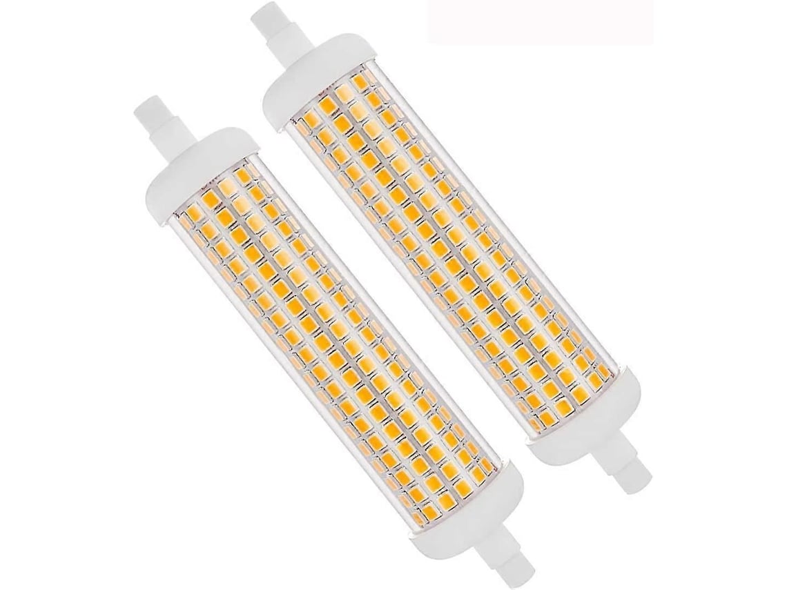 Rebe 2pack Bombillas Led R7s Regulables 118mm 3000k 20w Equivalente 100w 2000lm Tipo J 230v Luz Blanca Cálida