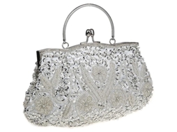 Bolsa Clutch De Pérolas E Strass Vintage Para Mulher - Bolsa De Noite Beaded Para Casamentos E Festas