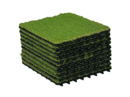 Tapete de Grama Sintética 10 Peças 30x30cm, 25mm, Verde Escuro BTFORUS