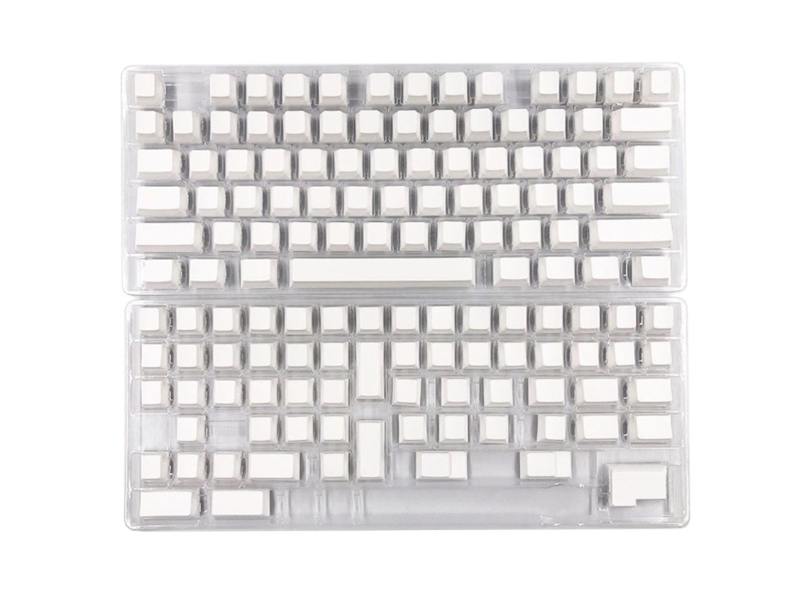 Conjunto De Teclas Para Teclado Mecânico Com 137 Peças, Minimalista, Branco, Sem Gravação Oem