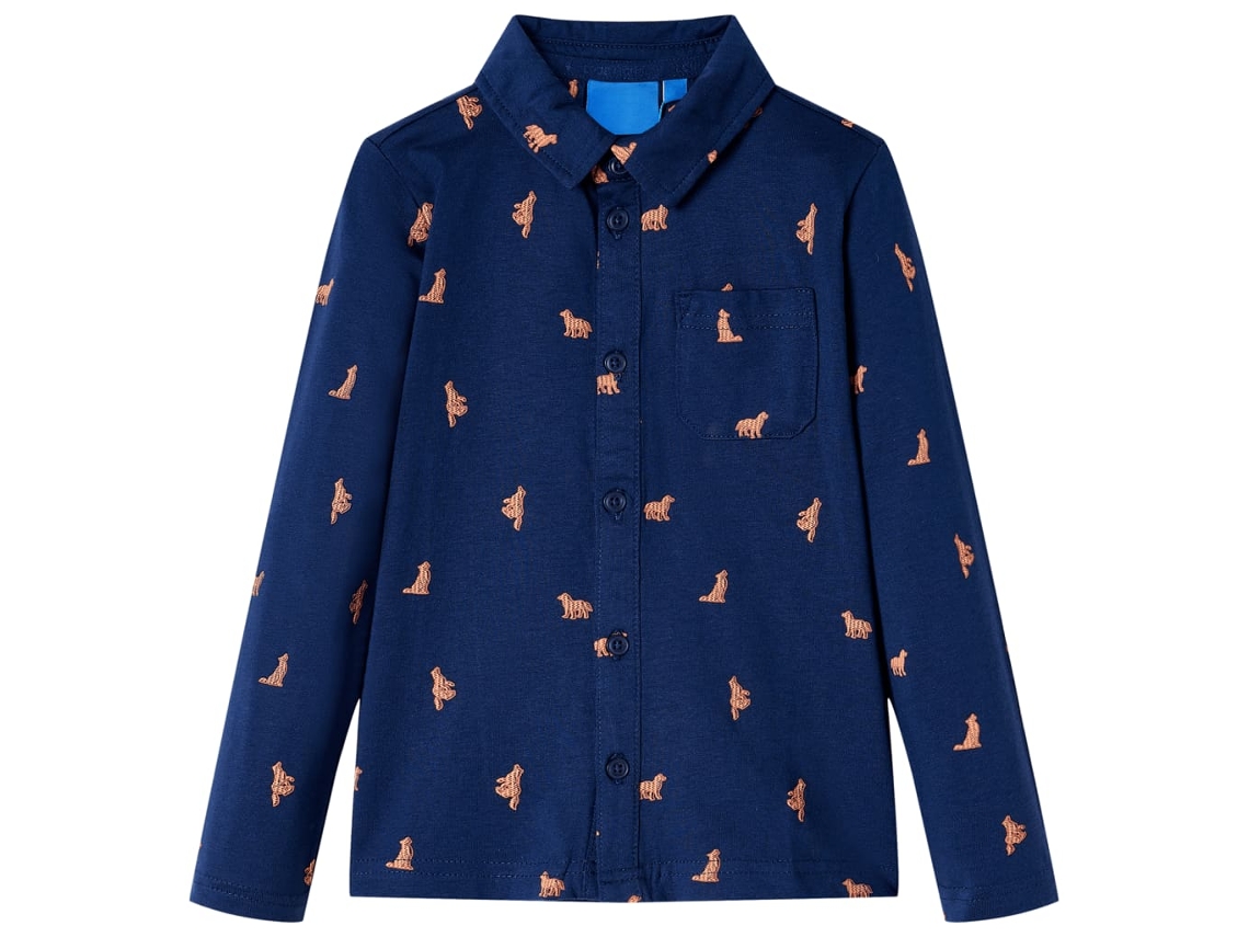 Camisa De Criança Azul-marinho 128