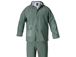 Traje de agua impermeable verde pvc         talla 6-m