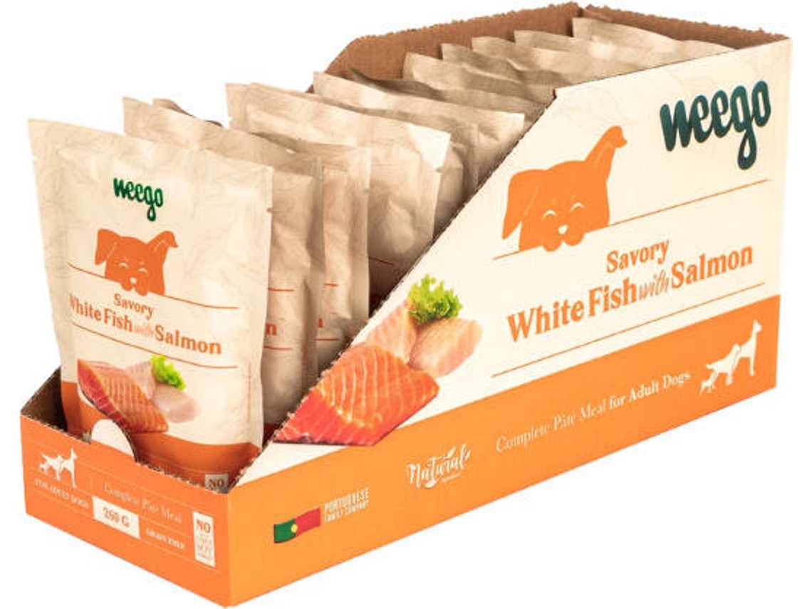 Pack Comida Húmida para Cão WEEGO Savory Peixe e Salmão 12 x 260g