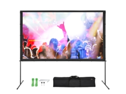 Tela De Projetor Succebuy Com Suporte 100 Polegadas 169 4k 1080 Hd Tela De Filme Com Pés De Barra