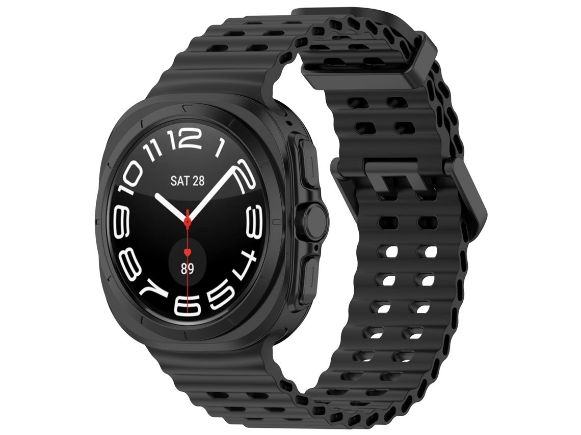 Bracelete De Silicone Para Samsung Galaxy Watch Ultra2 47mm Preto