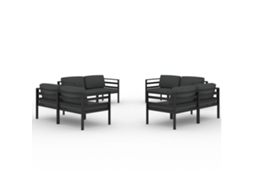 Garden Lounge Set, Garden Lounge Sets Vidaxl Antracite Alumínio (n/a)