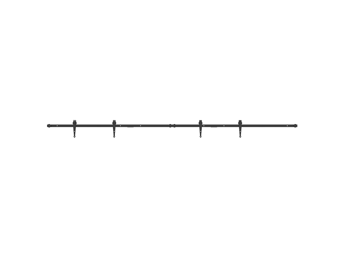 vidaXL Kit para armário deslizante aço carbono 244 cm