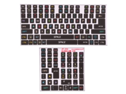 2 Pegatinas Decorativas de Pvc para Teclados Mecánicos de 84 a 108 Teclas Jp204
