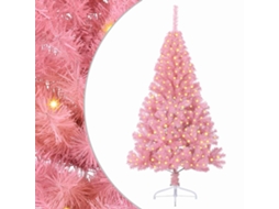 Conjunto 1 Decoração De Árvore De Natal Vidaxl Rosa Pvc (180 Cm)