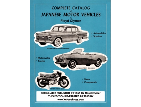 Livro Complete Catalog Of Japanese Motor Vehicles De Floyd Clymer (inglês)