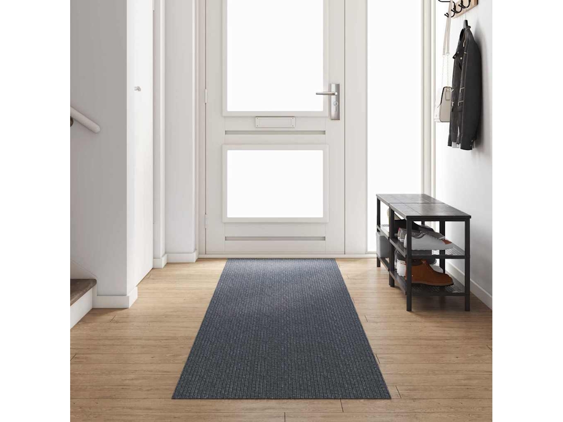 Vidaxl Runner De Carpete Cinzeto 80 X 400 Cm Tecido