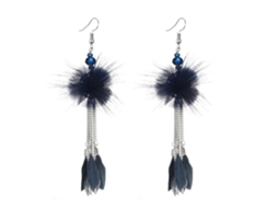 Brincos Plumas Borboletas Acessório Feminino