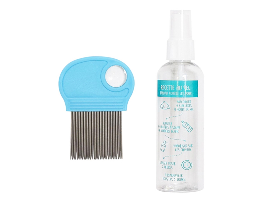 Pente Antipiolhos E Frasco De 100 Ml