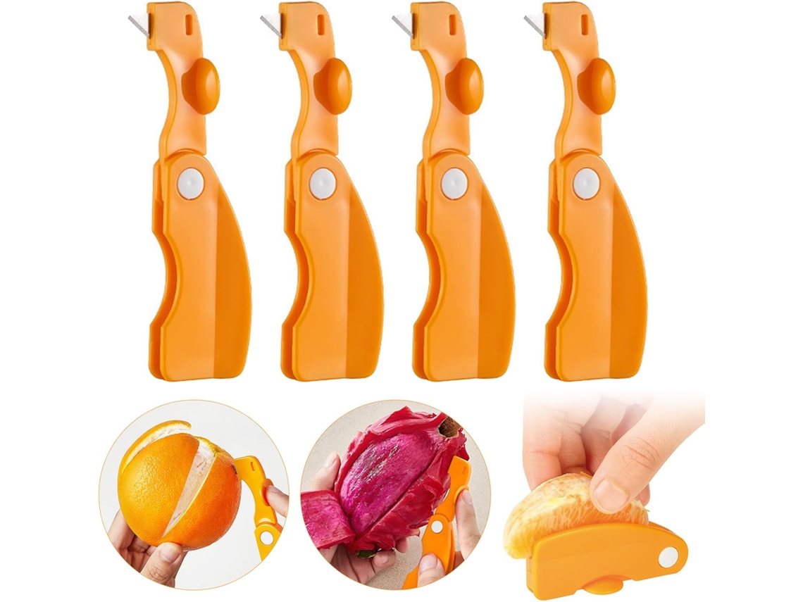 Descascador De Laranja, Utensílio De Cozinha, Ralador De Cítricos(4 Peças)