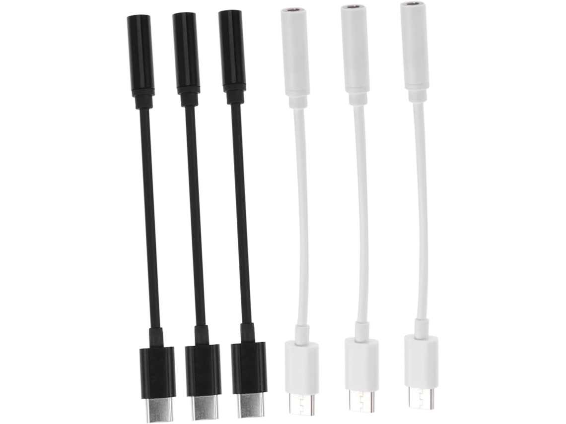 De 6 Peças De Usb C Para P2 , Conector De Áudio Estéreo Portátil, Compatível Com Smartphones E Computadores, Fácil Gokoco (12v)