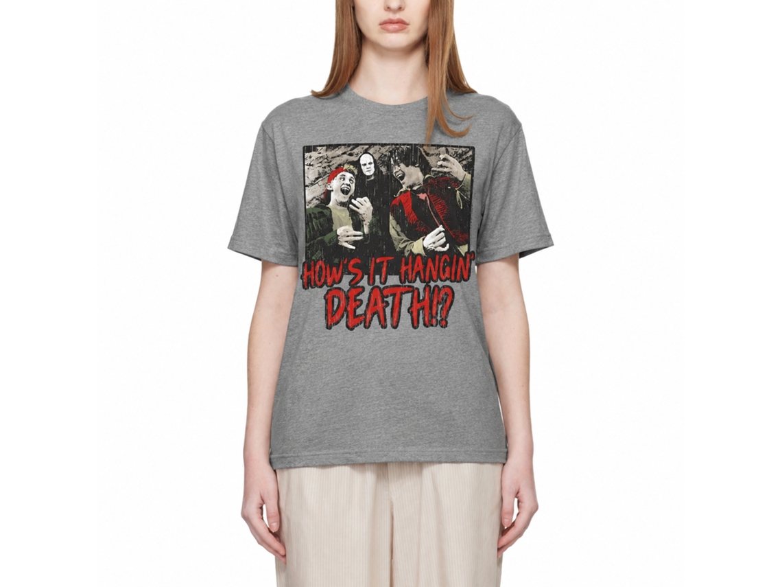 Rockinstone Bill And Ted Hows It Hangin Heather Graphite Adult T-shirt Size:m