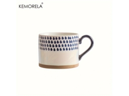 Caneca de Café Nórdica de Cerâmica, 450 Ml, Alça Retrô, Grande Capacidade MDUG (estilo A)