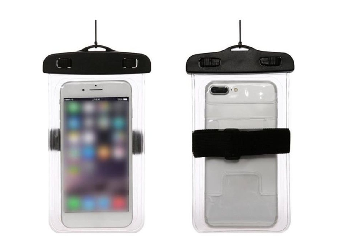 Capa Impermeável Para Celular ipx8 Capa Protetora Universal À Prova D'água Para Smartphones De 5,1 A 6,0 Polegadas - Transparente