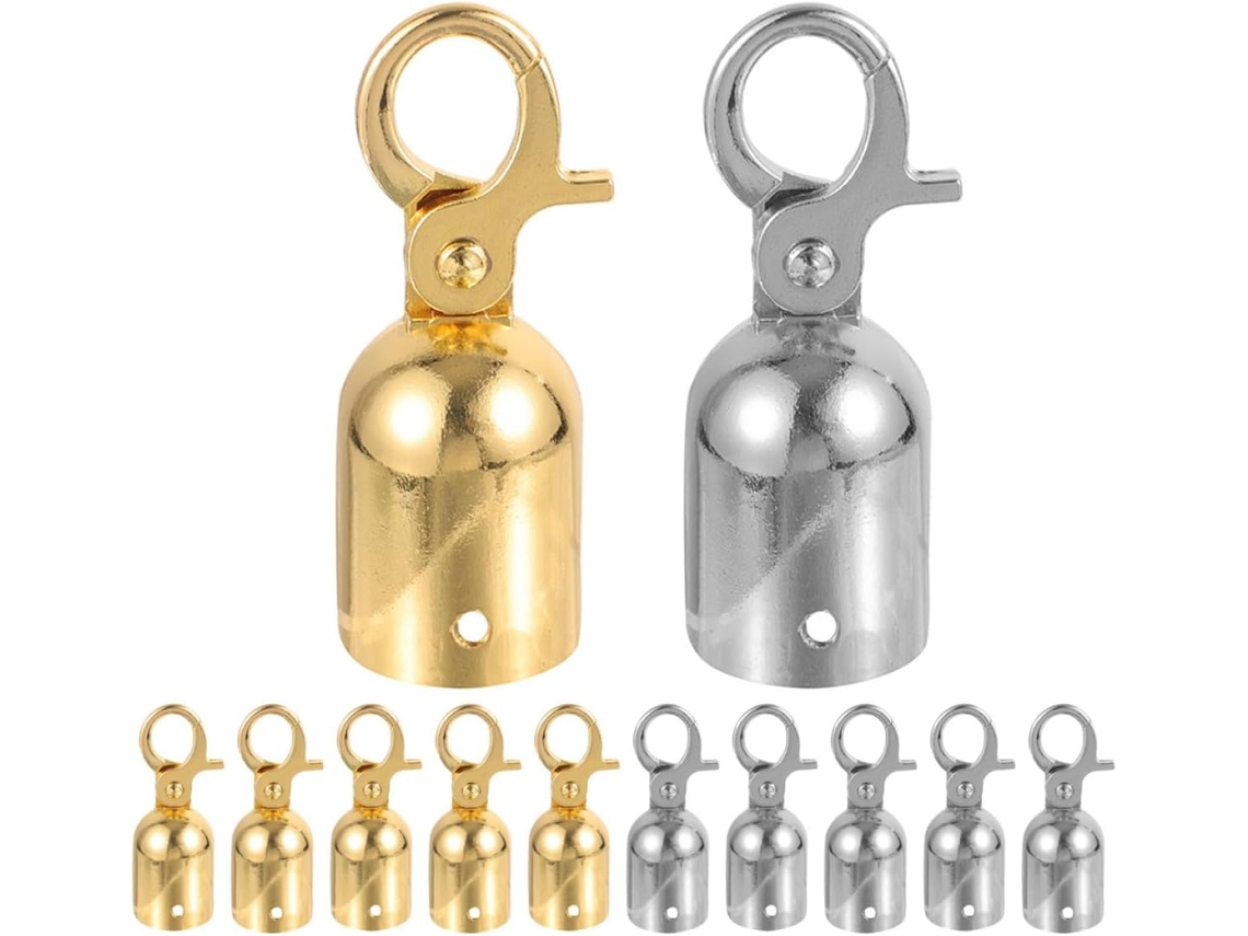 Ponteiras De Corda Alipis, Gancho De Corda Em Aço Inoxidável, 12 Peças, Pequenas, Prata E Douradas, Barreiras De