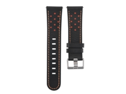 Cinto de Couro Genuíno Bicolor EOOCOO para Fitbit Versa, preto, respirável e confortável