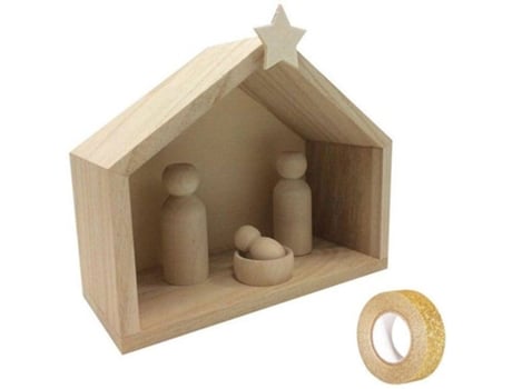 Decoração em Madeira YOUDOIT (Dourado - Madeira - 18x8x15 cm)