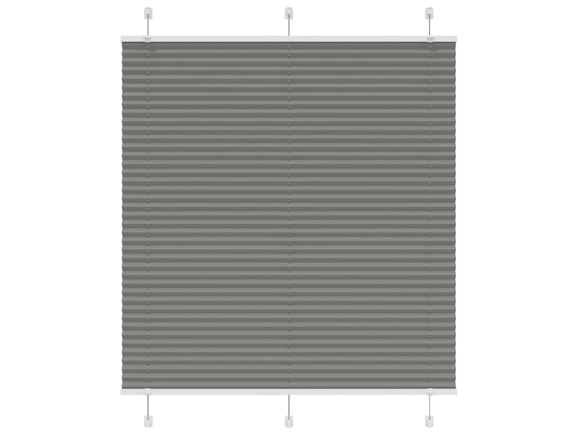 Vidaxl Antracite Plissada Cega 115x150 Cm Largura Tecido 114,4 Cm