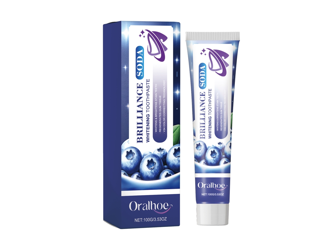 Pasta de Dentes Blueberry Clareadora para Dentes Mais Brancos LAXISCREED