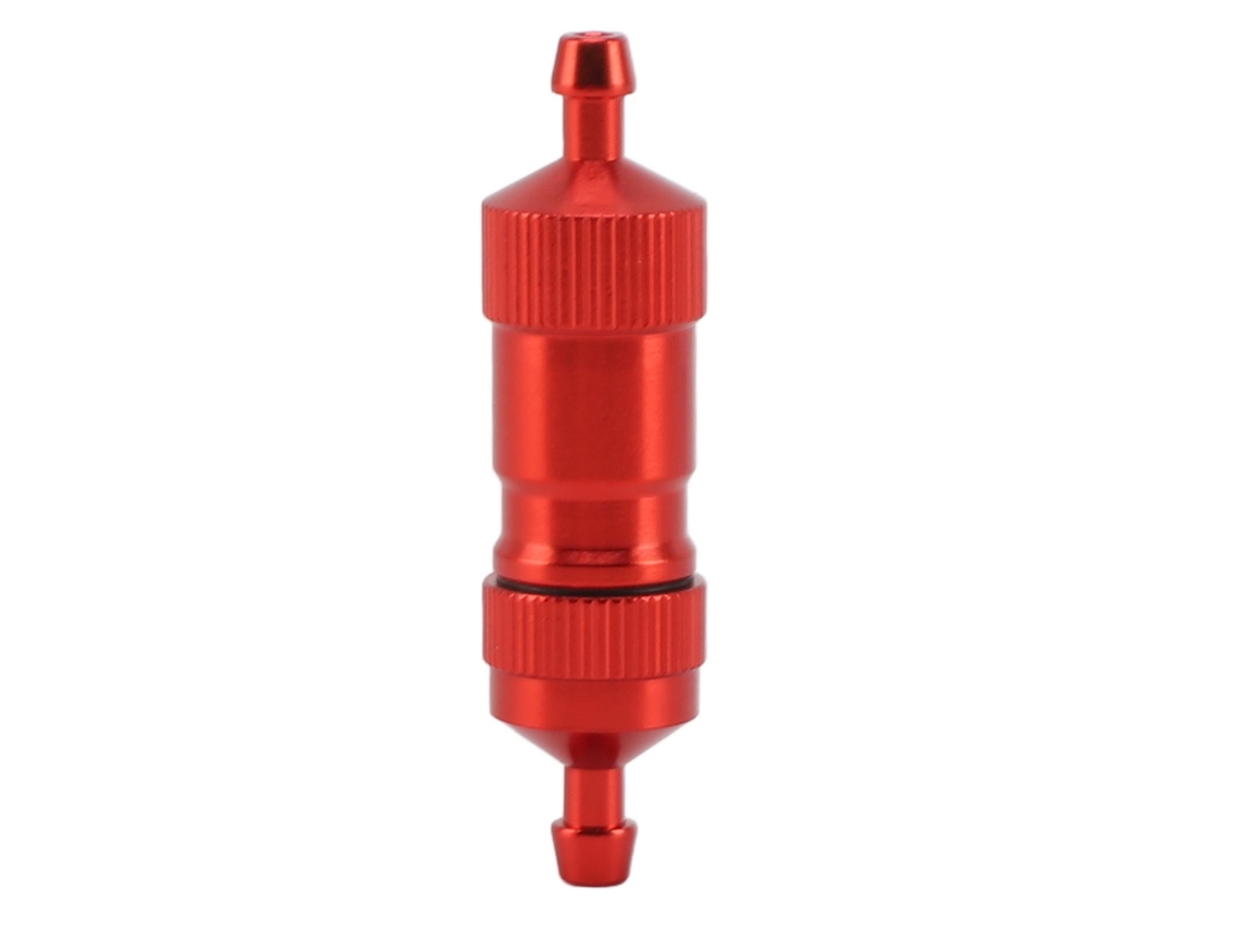 Filtro de Combustível RC de Liga de Alumínio Universal para Carro Avião Barco Vermelho S/MARCA