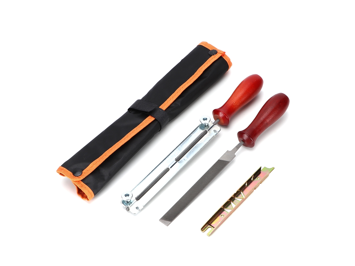 Kit de Limas para Motosserra com Medidor de Profundidade e Guia Primerox