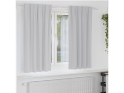 Vidaxl Cortinas Blackout Com Argolas 2 Unid. Cinzento-claro Poliéster