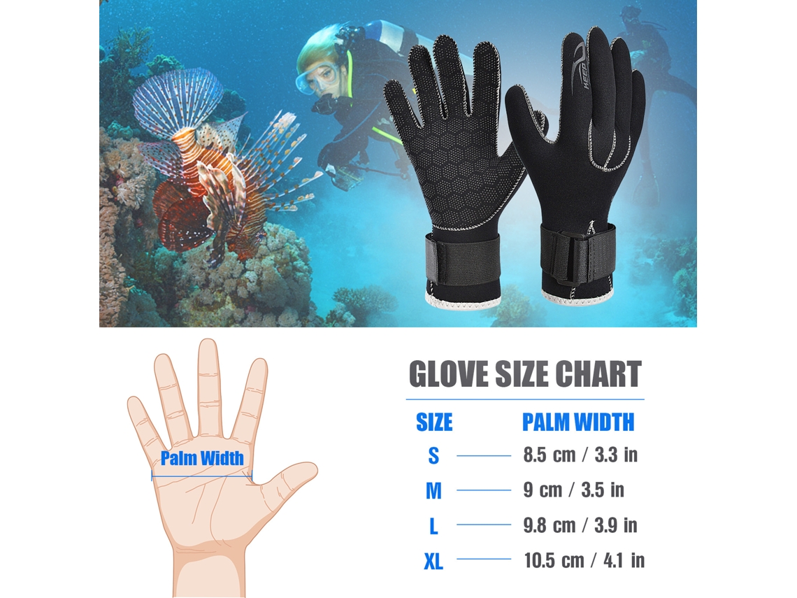 Luvas de Mergulho Neoprene 3mm Anti derrubamento para Snorkeling Business