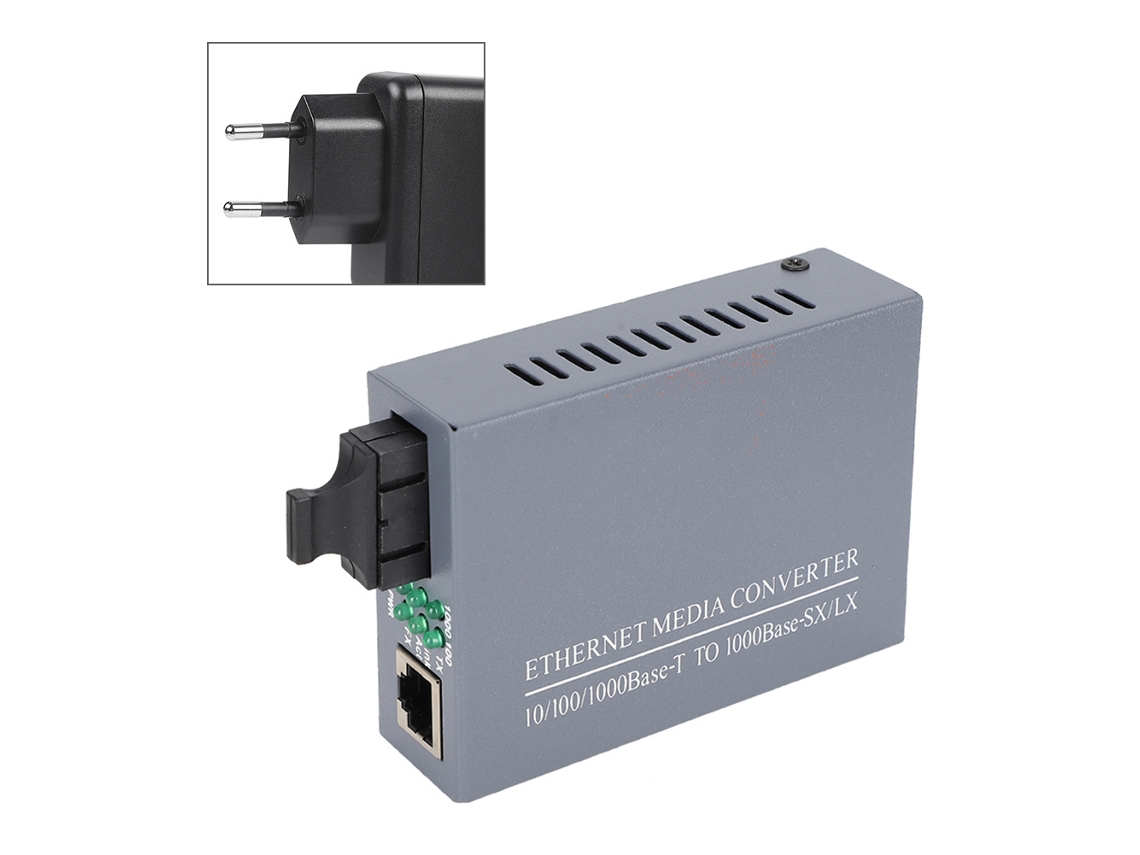 Conversor De Fibra Óptica Transceptor Ethernet Gigabit Modo Singular