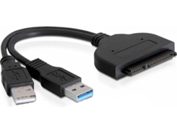 Cabo de Dados DELOCK (SATA - USB A  e Micro USB - 20 cm - Preto)