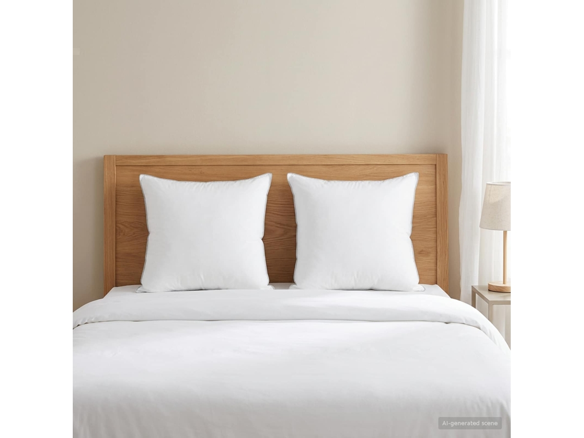 Vidaxl Almofada 2 Unid. 65 X 65 Cm Lã Australiana Branco