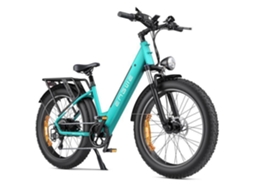 Bicicleta elétrica Engwe E26 St, autonomia de 140 km, motor de 250 W, bateria de 48 V e 16 Ah, amortecedor dianteiro, pneus para neve, bicicleta de montanha Fat Bike de 26 polegadas, azul