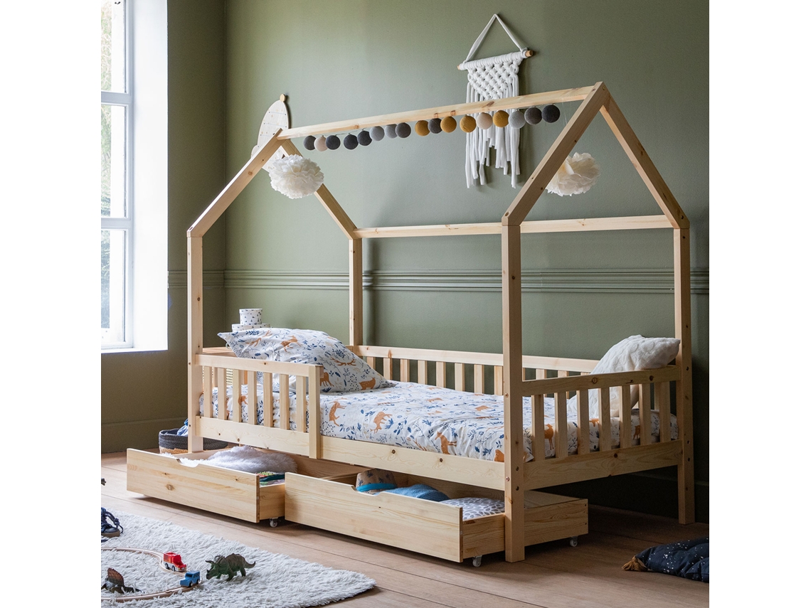 Cama HAPPY GARDEN (Madeira - 197 * 98 * 162 cm)