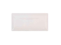 Bandeja De Cerâmica Marfim Para Decoração De Casa Ou Trabalho. Ideal Para Complementar. 2x15x30cm Acan