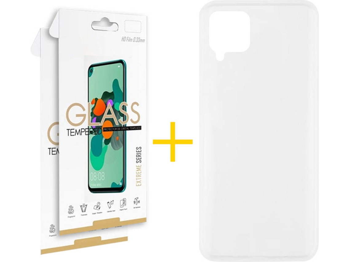 Kit Capa e 2 Películas Samsung Galaxy A22 4G SKYHE Liso (Transparente)