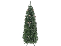 Árvore De Natal Artificial De 180 Cm Com Pinhas, 618 Ramos E Base De Metal, Verde.