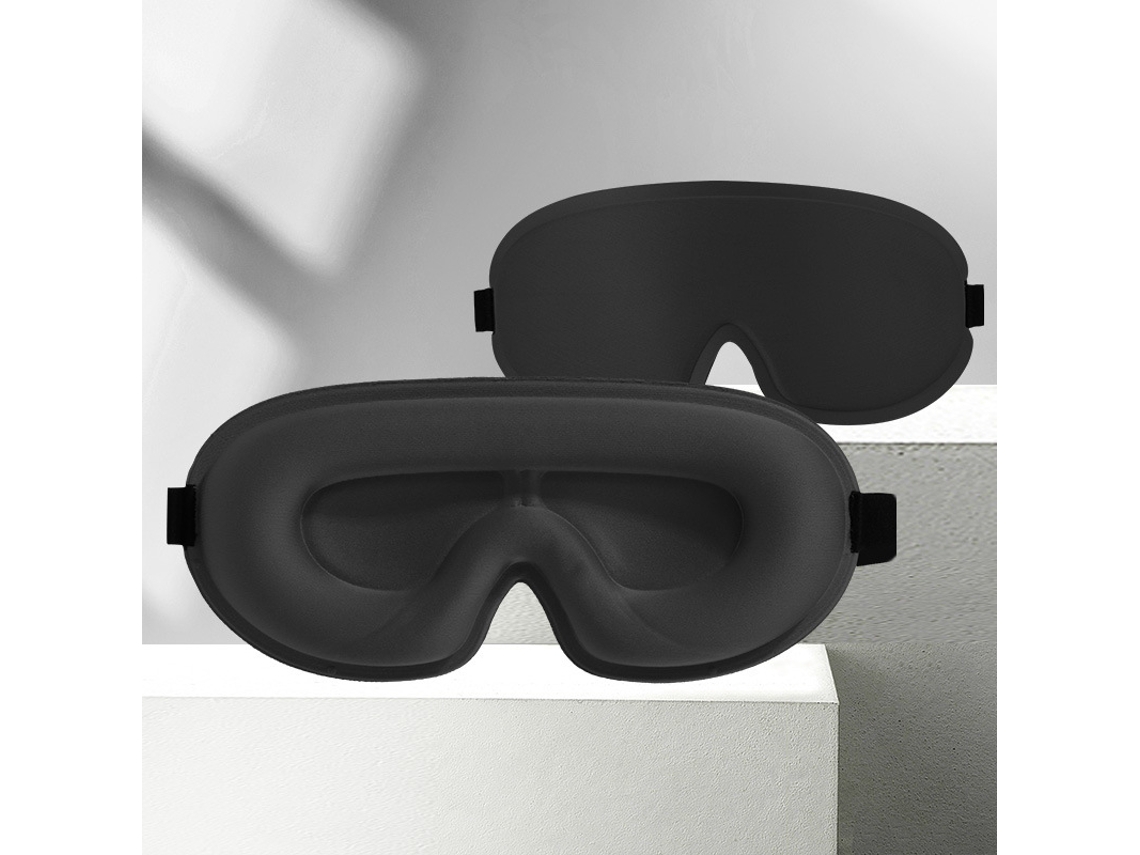 Máscara De Dormir Para Homem E Mulher proteção Contra As Pestanas Sem Pressão, Ideal Para Viagens De Avião. Preto Hexinyigjly
