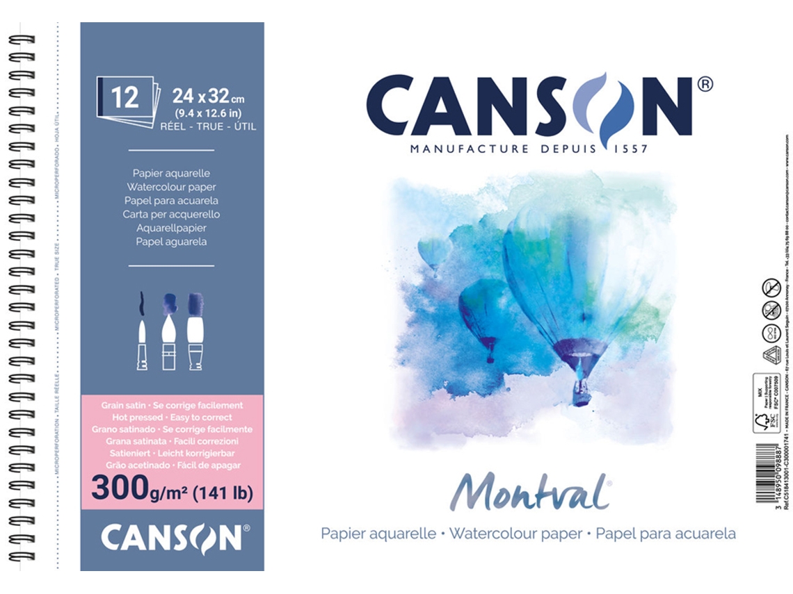 Bloco de Aquarela CANSON Montval 135 X 210 Mm 300 G/M²